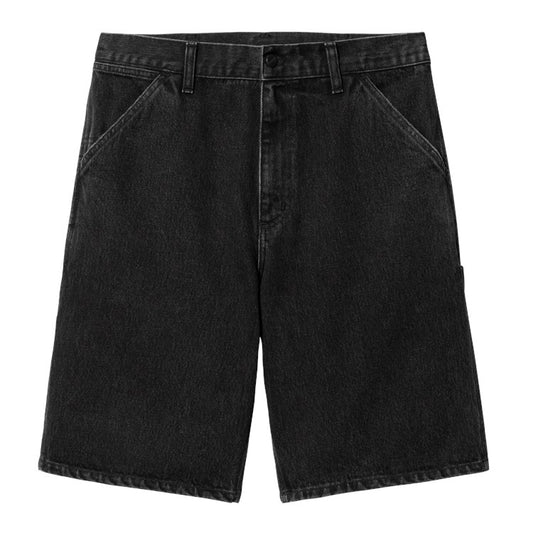 Carhartt WIP Single Knee Short - Black Stone Washed