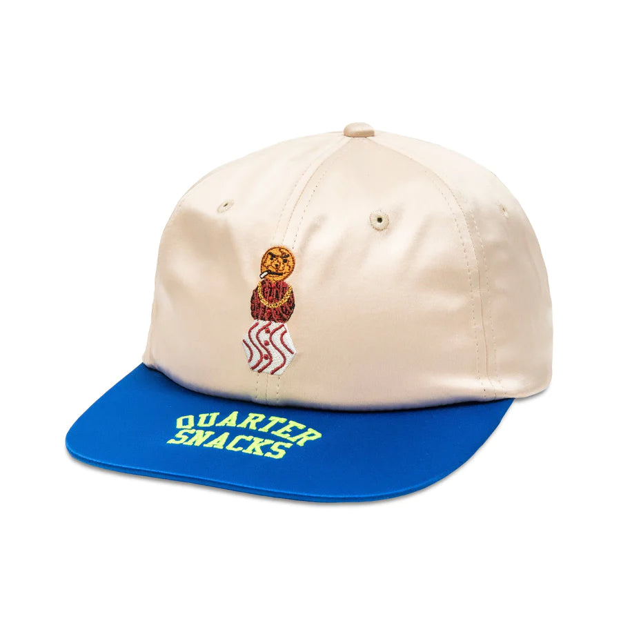 Quartersnacks Satin Snackman Cap - Cream/Royal