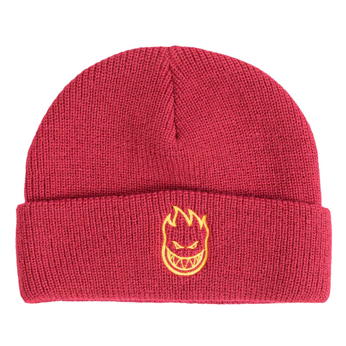 Spitfire Bighead Fill Cuff Beanie - Dark Red/Gold