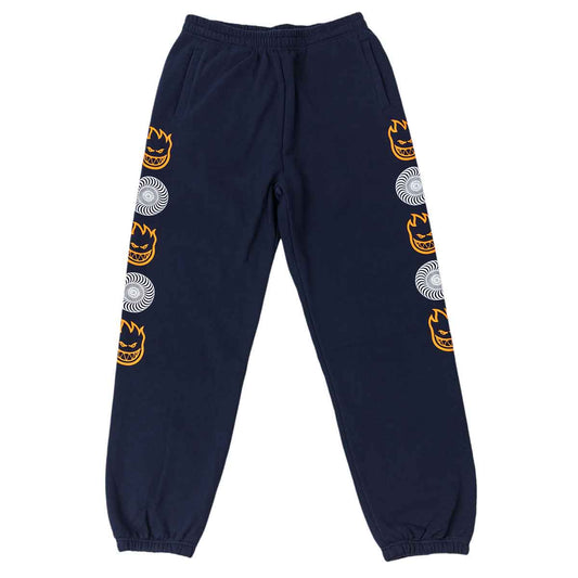 Spitfire Bighead Swirl Combo Custom Sweatpants - Navy/Orange