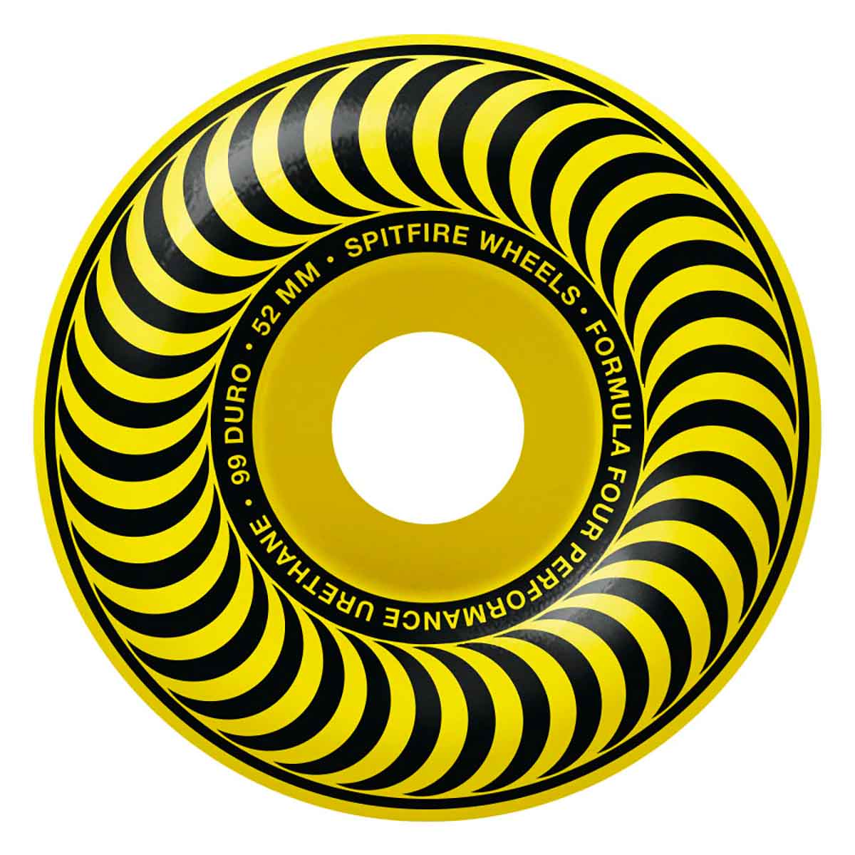 Spitfire Formula Four Chroma Classic Yellow Wheels - 99D 52mm