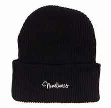 Load image into Gallery viewer, Ninetimes Script Embroidered Beanie - Black