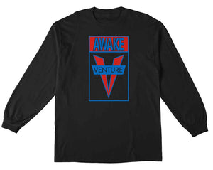 Venture Awake L/S T-Shirt - Black/Blue/Red