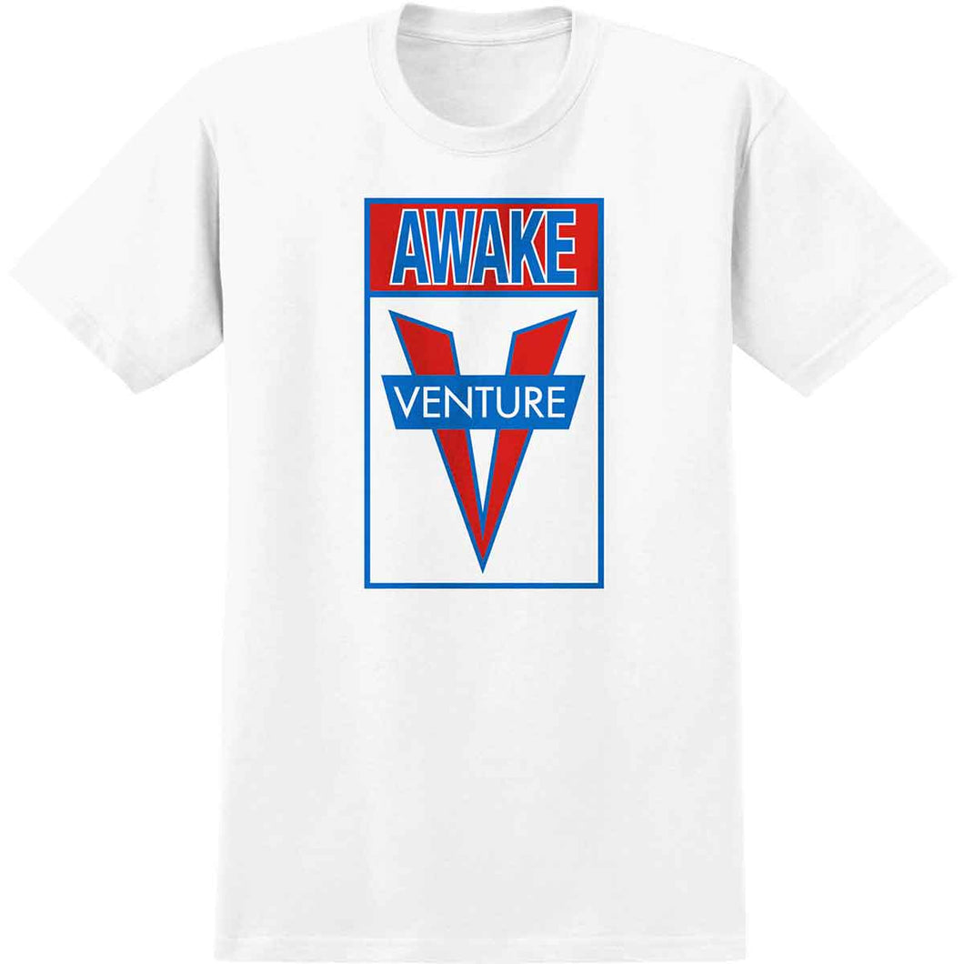Venture Awake S/S T-Shirt - White/Blue/Red