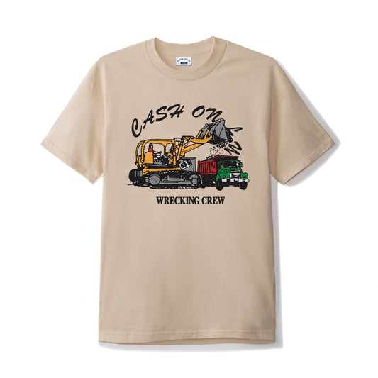 Cash Only Wrecking Tee - Sand