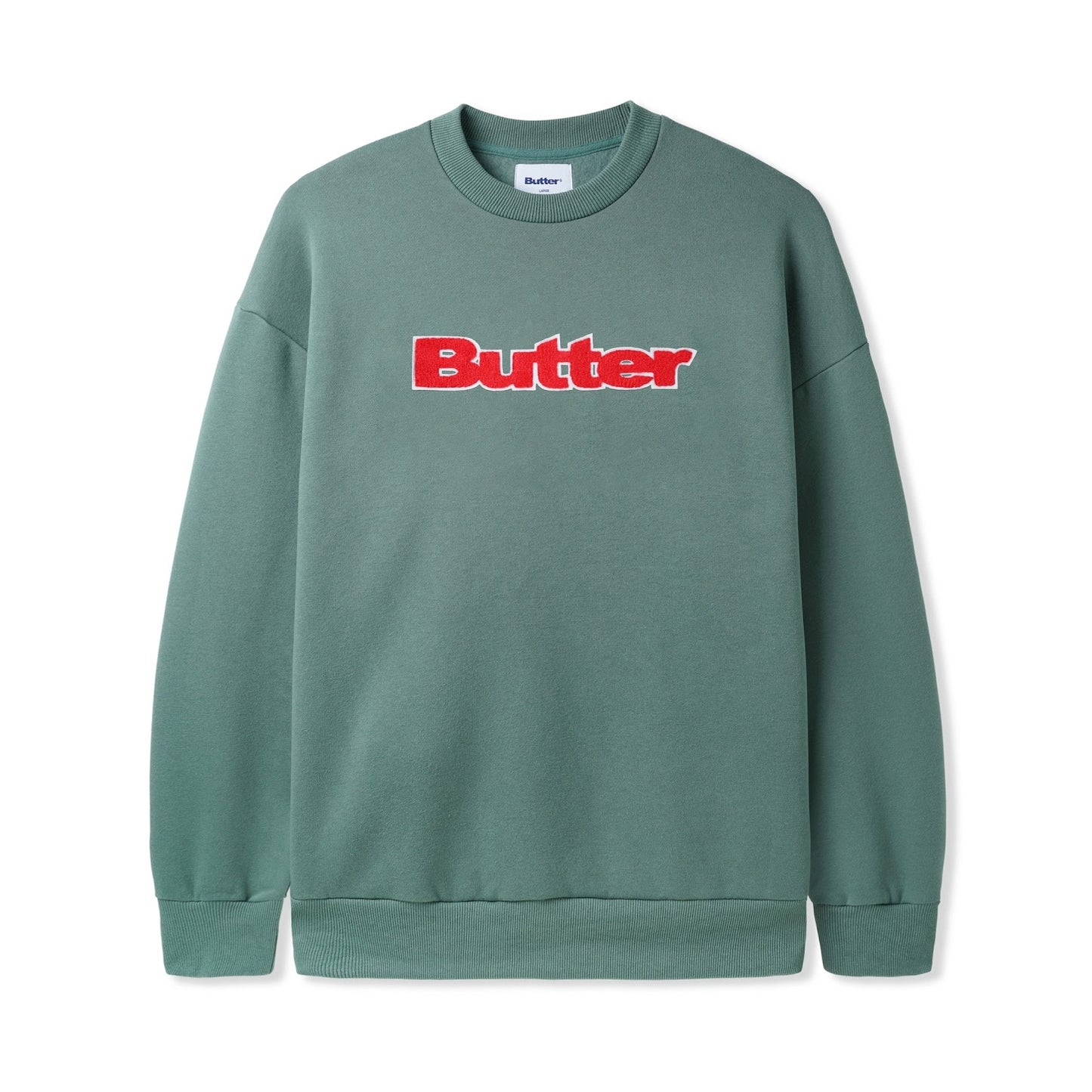 Butter Goods Chenille Logo Crew - Spruce