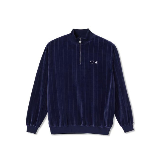 Polar Velour Zipneck Sweatshirt - Rich Navy