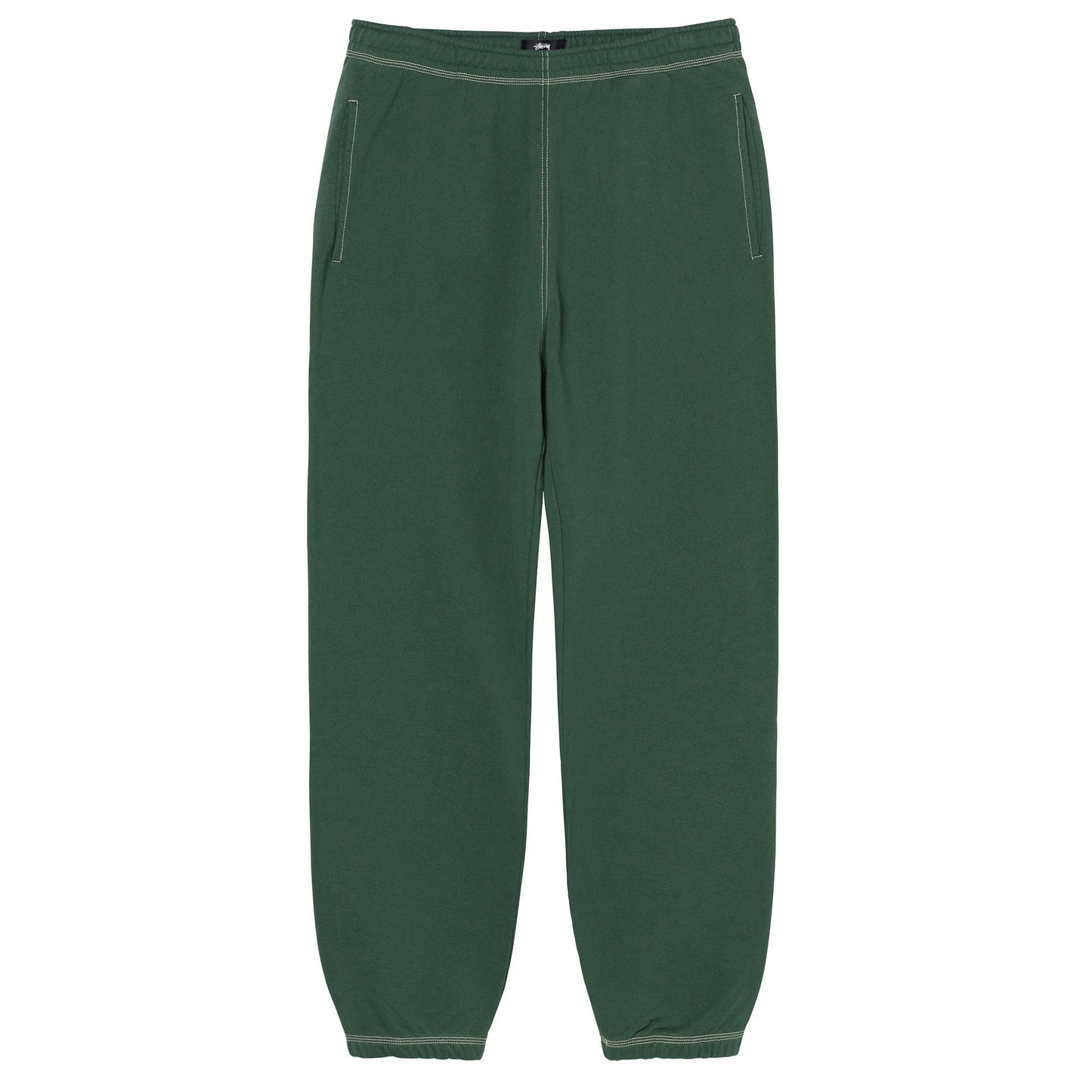 Stussy Contrast Stitch Label Sweatpant - Forest