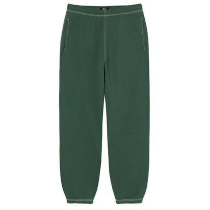 Stussy Contrast Stitch Label Sweatpant - Forest