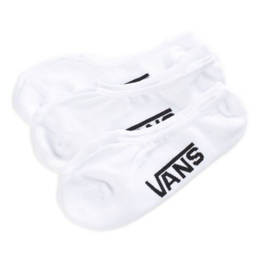 Vans Classic Super No Show Socks 3-Pack - White