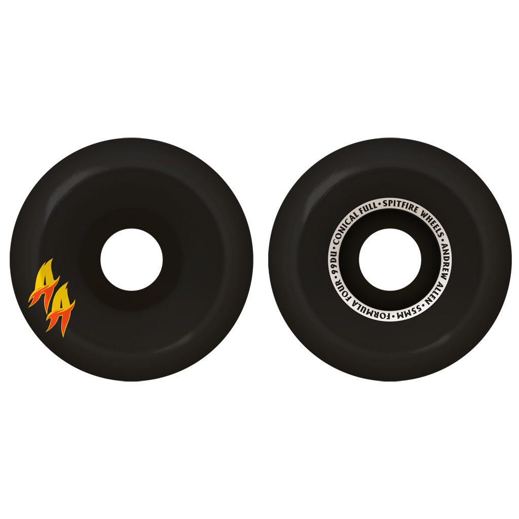 Spitfire Andrew Allen Formula Four Double A Conical Full Wheels - 99D 55mm Black