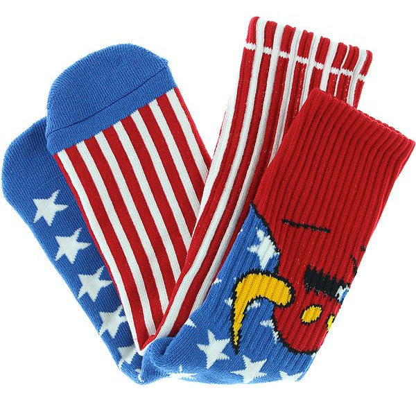 Toy Machine Socks American Monster - Red/White/Blue