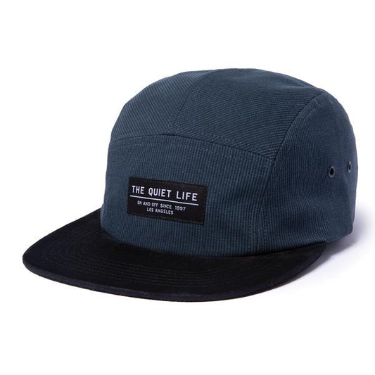 The Quiet Life Cord Combo 5 Panel Camper Hat - Navy/Black