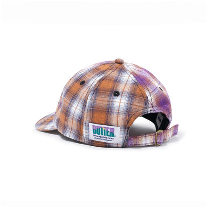 Butter Goods Patchwork Plaid 6 Panel Cap - Brown/Purple