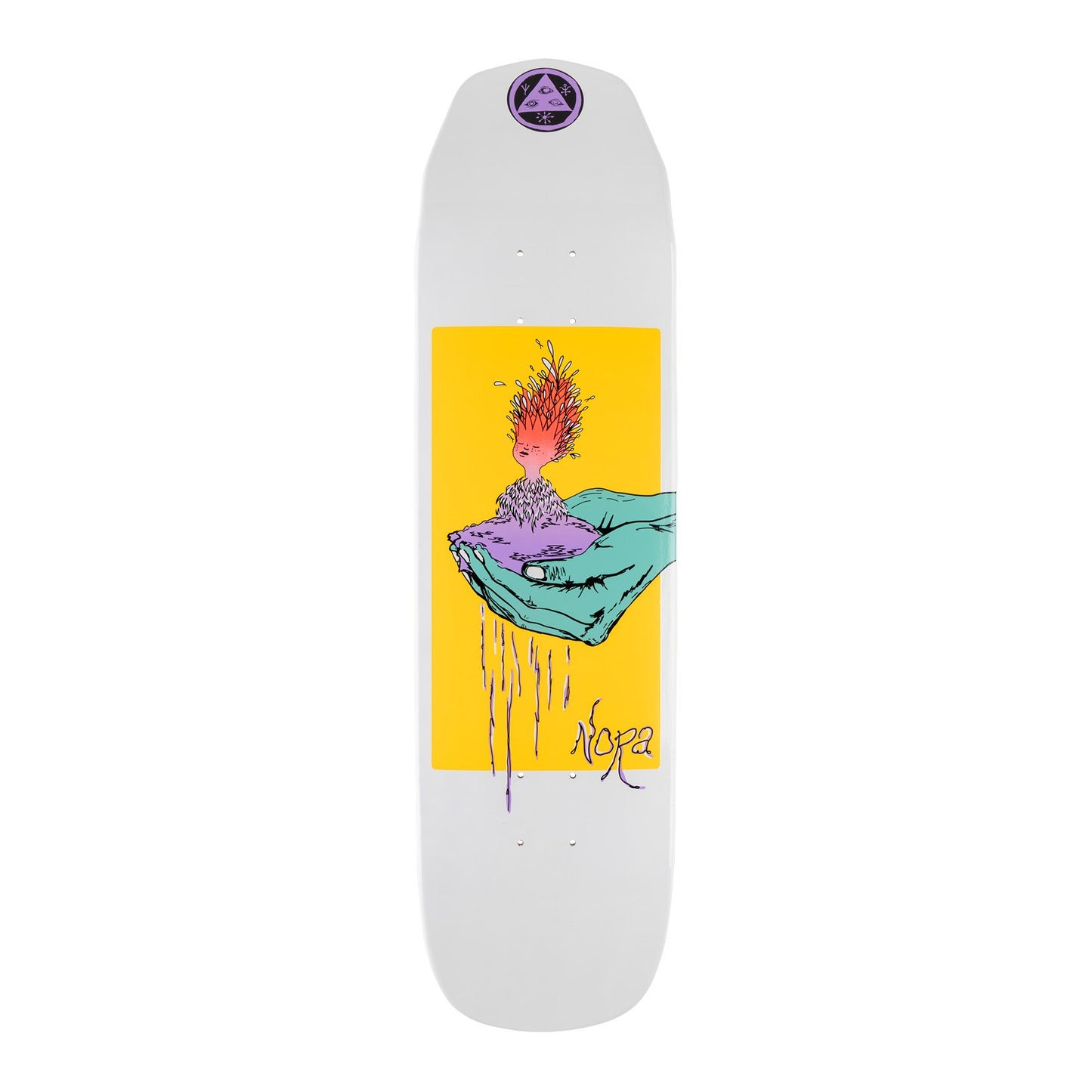 Welcome Nora Vasconcellos Soil on Wicked Princess White Dip Deck - 8.125