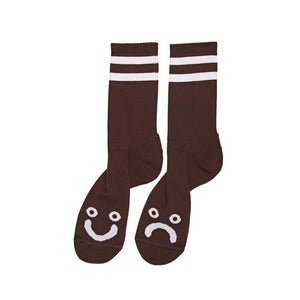 Polar Happy Sad Socks - Brown