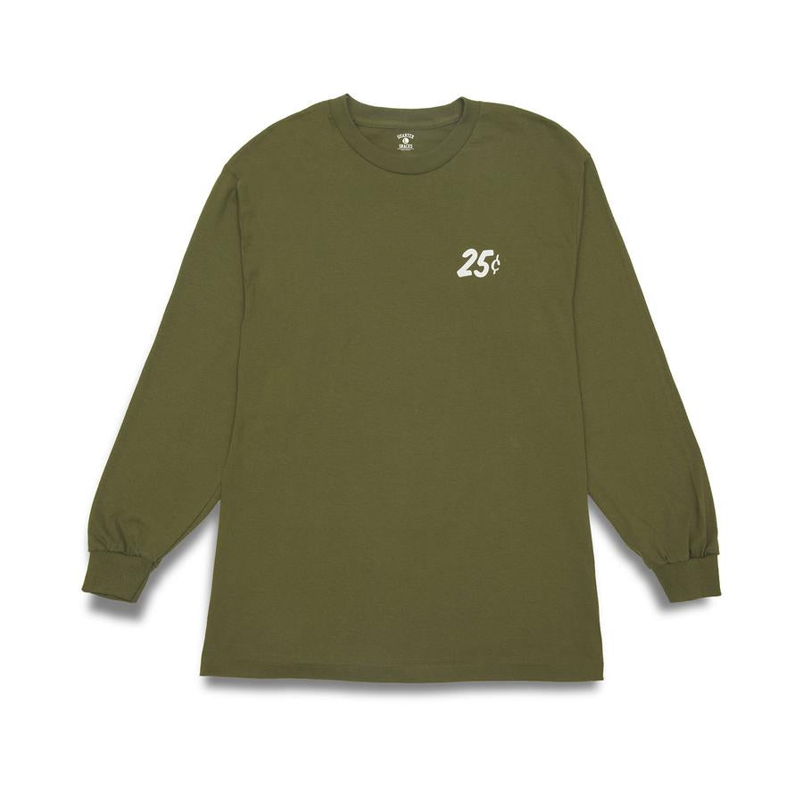 Quartersnacks Classic Snackman L/S Tee - Olive