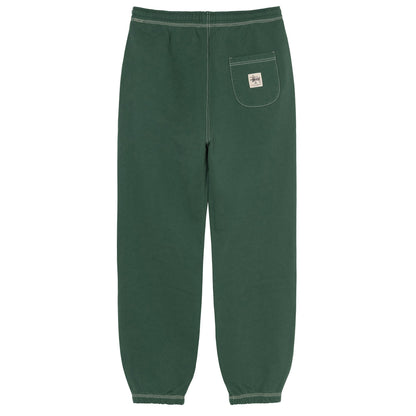 Stussy Contrast Stitch Label Sweatpant - Forest