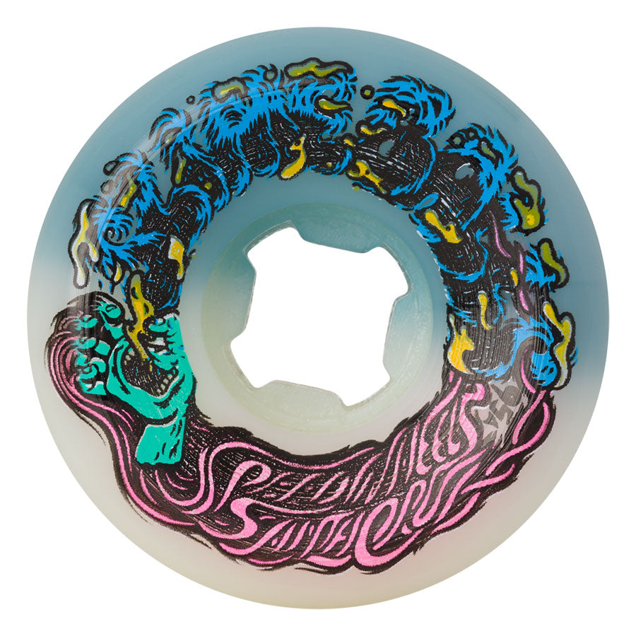 Slime Balls Hairballs 50-50 White/Teal Wheels - 95A 54mm