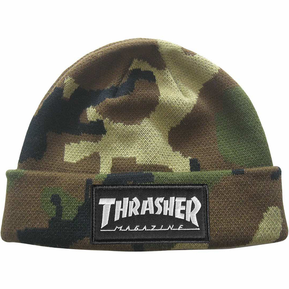 Thrasher Logo Patch Beanie - Camo