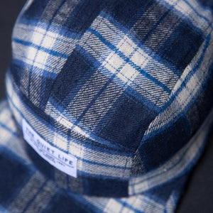 The Quiet Life Flannel 5 Panel Camper Hat - Blue