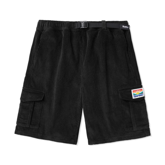 Butter Goods High Wale Corduroy Shorts - Black