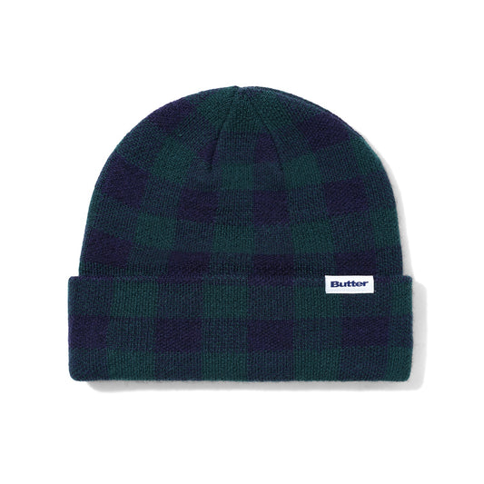 Butter Goods Plaid Beanie - Navy/Green