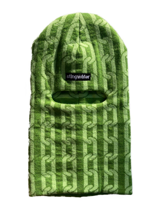 Stingwater Heavy Chain Knit Balaclava - Alkaline Green