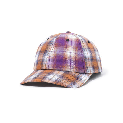 Butter Goods Patchwork Plaid 6 Panel Cap - Brown/Purple