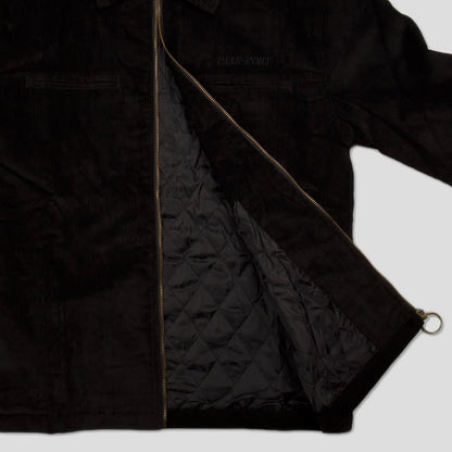 Pass-Port Cord Zip Up Jacket - Black
