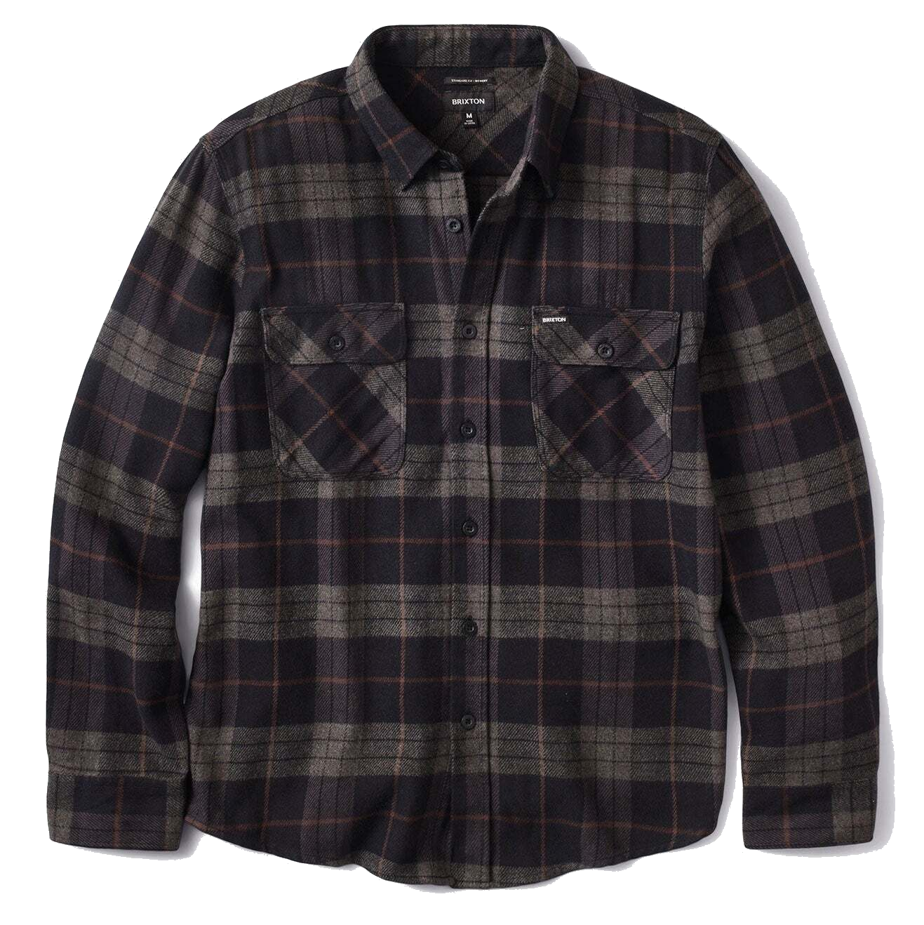 Brixton Bowery Flannel - Black/Charcoal