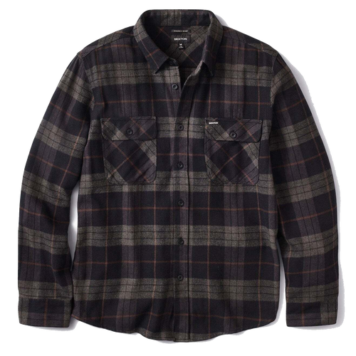 Brixton Bowery Flannel - Black/Charcoal