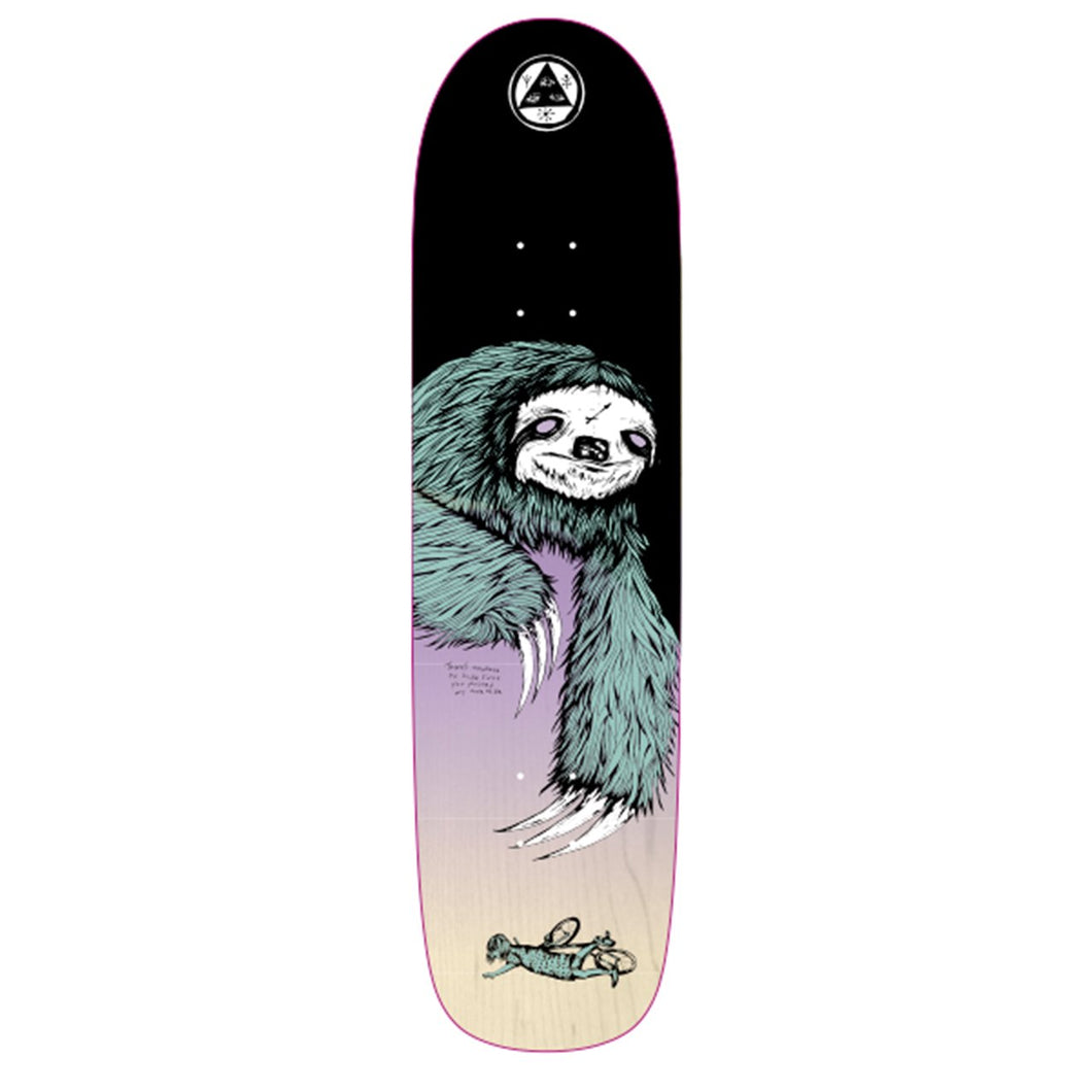 Welcome Sloth on Son of Planchette Black/ Lavender Deck - 8.38