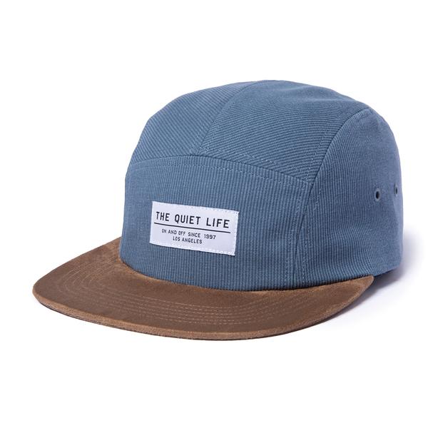 The Quiet Life Cord Combo 5 Panel Camper Hat - Denim/Brown