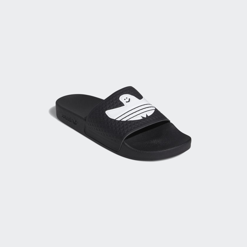 Adidas Shmoofoil Slides - Black/White