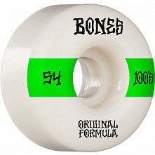 Bones 100s Wide Wheel - 100A 54mm V4 White