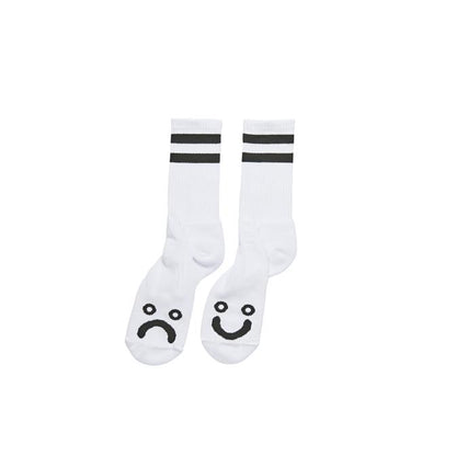 Polar Happy Sad Socks - White