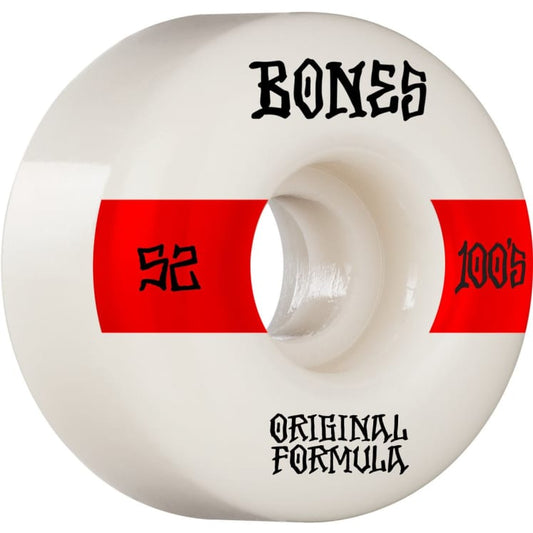 Bones 100s Wides Wheel - 100A 52mm V4 White