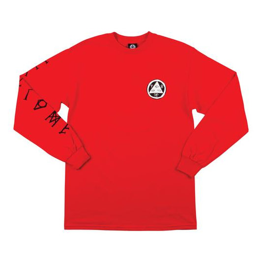 Welcome Tali-Scrawl L/S Tee - Red/Black/White