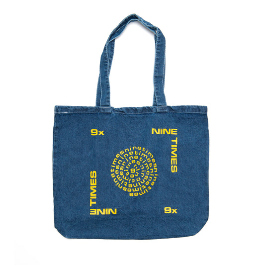 Ninetimes Letraset Tote Denim Yellow