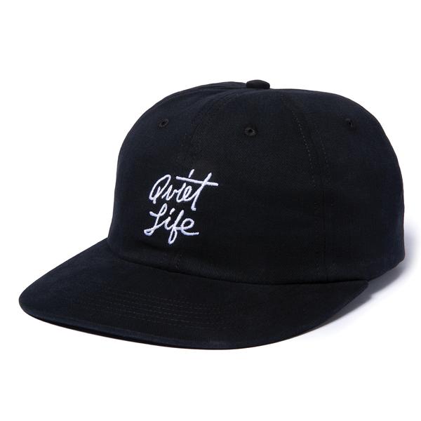 The Quiet Life Script Polo Hat - Black