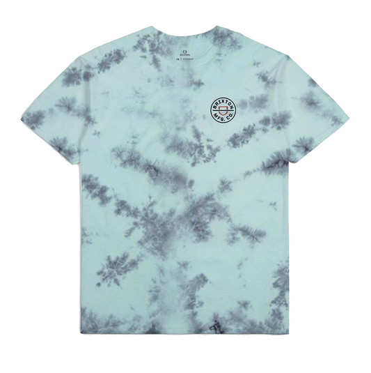 Brixton Crest II Tee - Teal/Black Cloud Wash