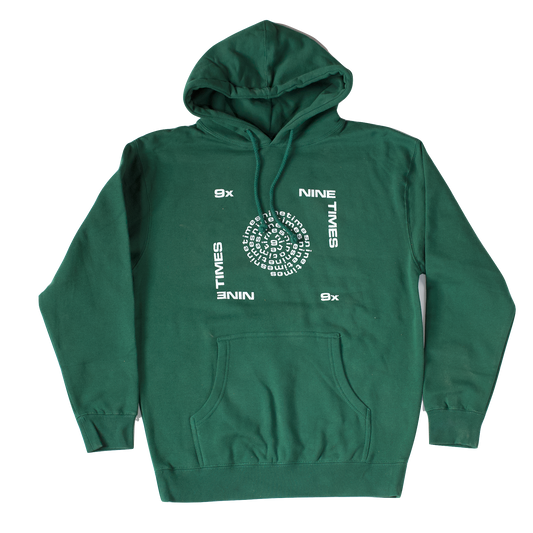 Ninetimes Letraset Hoodie - Forest Green