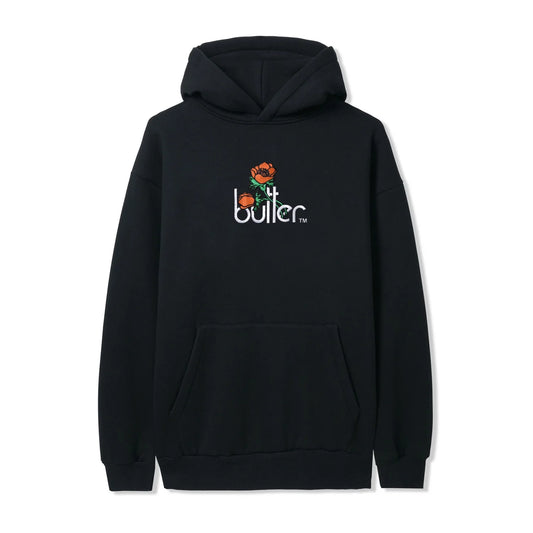 Butter Goods Windflowers Embroidered Pullover Hoodie - Black