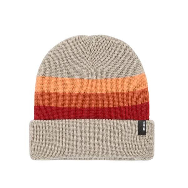 Brixton Heist Stripe Beanie - Gravel