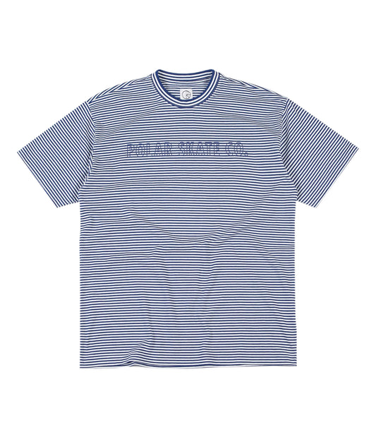 Polar Outline Stripe Tee - Dark Navy