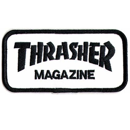 Thrasher Skate Mag Patch - White