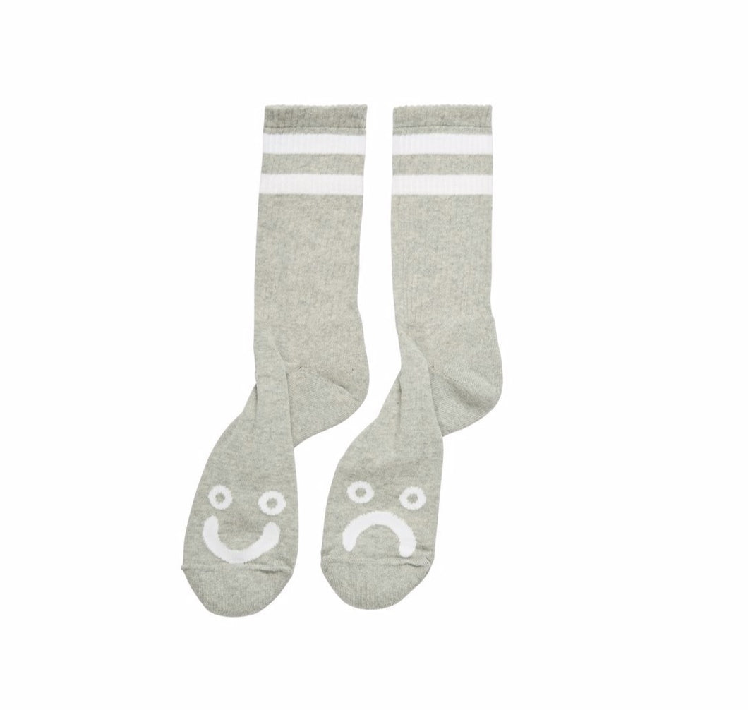 Polar Happy Sad Sock - Sports Grey