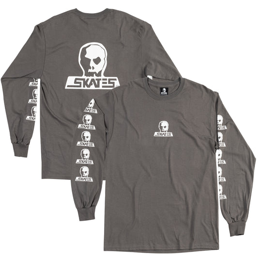 Skull Skates Logo Longsleeve - Charcoal