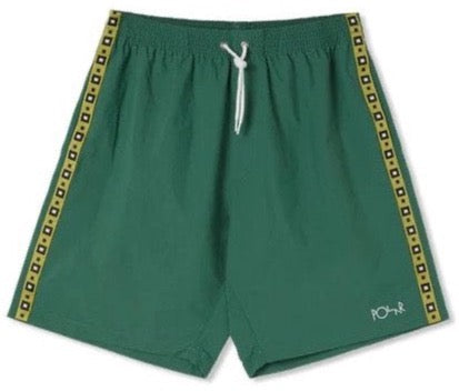 Polar Square Stripe Swim Shorts - Green